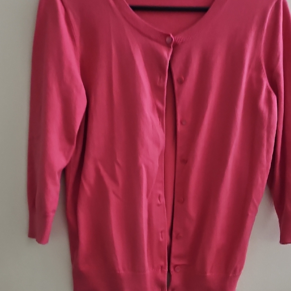 Talbots‎ Vibrant Pink Cardigan Sweater - Picture 4 of 4